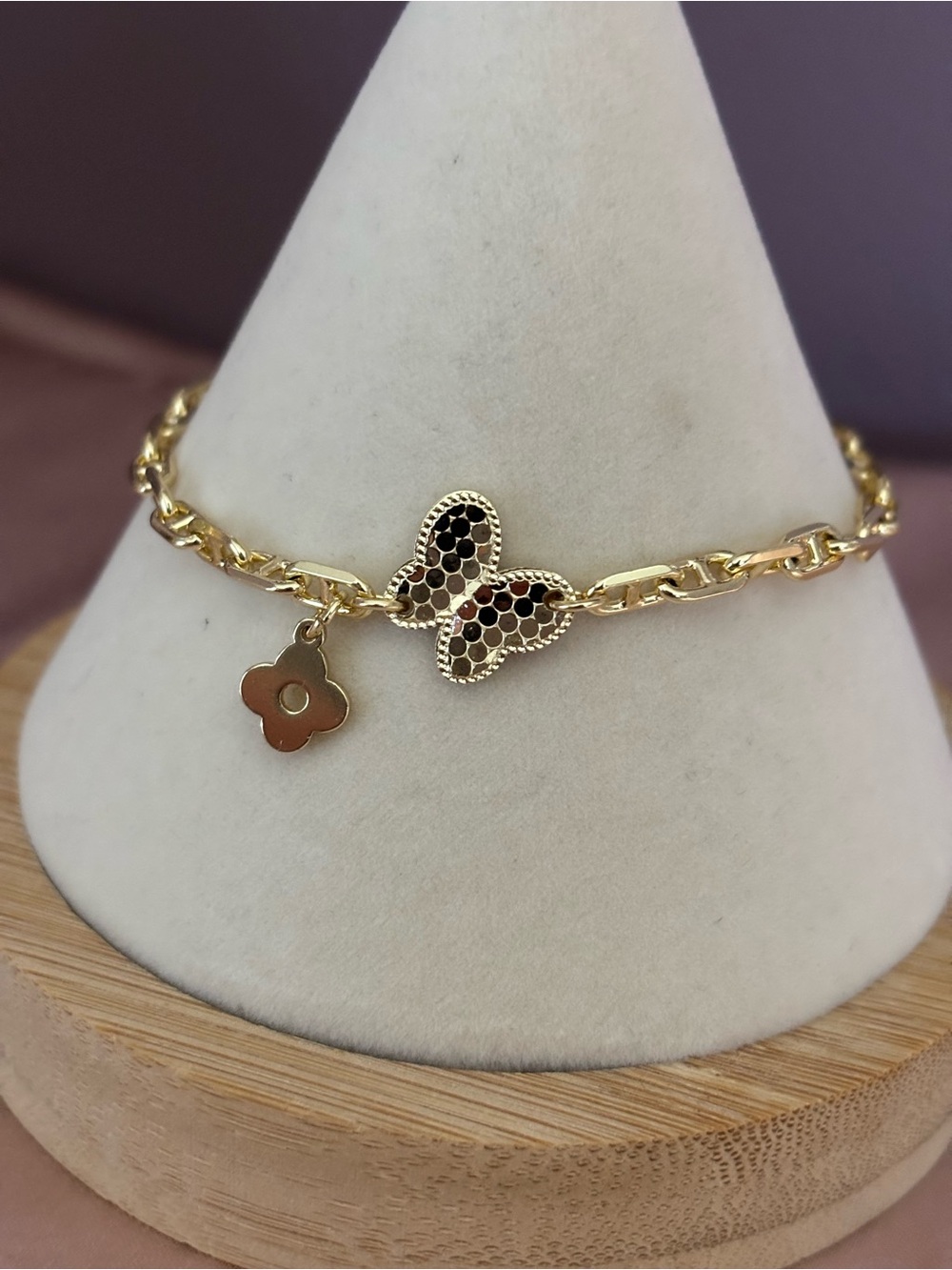Gold Butterfly Charm Chain Bracelet - Women Jewelry